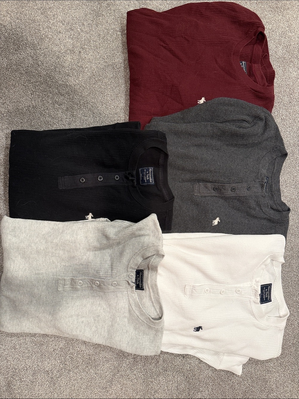 Mens ambercombie & Fitch long sleeve waffle shirts